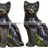 Brass Cats Pair 6"