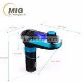 Car FM Transmitter Kit Cigarette Lighter Charger Card Blue New Top MP3 Player thumbnail-2