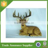 Poly resin lying deer with beautiful angles shape for home decor