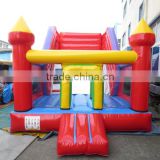 PVC tarpaulin inflatable jumping castle/ amusement park with slide