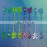 9 Inch Colored Coconut Tree Design Stick/swizzle Sticks/ Cocktail Stick Stirrer Spoon End thumbnail-4