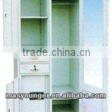 Funtional Office/bedroom Book/file Storage Cupboard Cabinet Steel Furniture With Mirror and Chrome Pipe