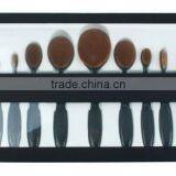 10 PCS Oval Makeup Brushes Set Synthetic Hair Professional / Full Coverage Plastic Face / Eye / Lip MAKE-UP FOR YOU 10 PCS O thumbnail-2