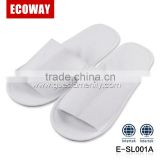 cheap disposable non-woven hotel slipper 3mm whiten pressed EVA sole slippers