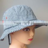 100% cotton striped pattern bucket hat,cool bucket hats,polo cotton bucket hat