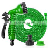 50 ft Expandable Garden Hose with Heavy Duty Brass Connectors & 7 Pattern Spray Nozzle