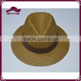 100% Paper Plaid Straw Hat Straw Panama Hat thumbnail-6