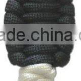 brilliant two colors key shape handmade braided key chain, paracord braid keyring