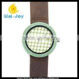 WJ-5353 Japan Movement Newest Special Genuine Leather Strap Wood Dial Unisex Watches thumbnail-5