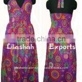 VP2869 Cotton Dress Printed Robe Vestido Ropa Vetement Long Maxi Dresses thumbnail-1