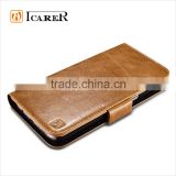 ICARER Genuine Leather Wallet Case For Samsung Galaxy S7 Edge,Real Leather Flip Cover For S7 Edge Case