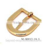 Bent Pin Buckle Real Gold Finished Pin Buckle Curved Fashion Buckle thumbnail-2