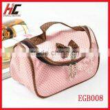 Zipper Lock Leather Cosmetic Bags Travel Bag