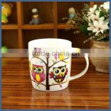 Popular porcelain material wholesale ceramic owl mug