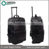 Black 420D Duffel Bag With Trolley for Travel thumbnail-1