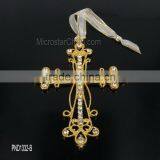 71*92mm Goldplated Fashion Wholesale Rhinestone Cross Pendant thumbnail-1