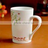 White Color V Shape Mug/Sublimation V Shape C Handle Mug&cup/high Quality Shaving Coffee Mug thumbnail-3