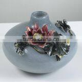RORO Harmony Completeness water lily enamel coloured glass decorative vase flower receptacle