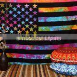 Large Cotton Tie & Dye American Flag Wall Art Hippie Boho Home Decorative Wall Hanging Tapestry thumbnail-5