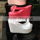 2015 Women's Fashion Bowknot Wedge Platform Thongs Flip Flops Sandals Shoes thumbnail-2