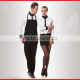 Three Pockets Bib Cotton Restaurant Uniform