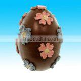 Easter CHOCOLATE EGG ORNAMENT Polyresin Flowers Bunny Spring thumbnail-1