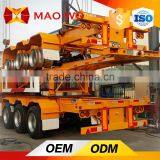 China 3 Axle Flatbed Skeleton Container Semi Trailers For Sale thumbnail-2