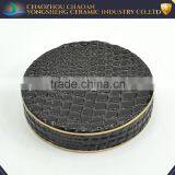 Promotional Golden Edge Ceramic Bathroom Sets Black China Manufacturer thumbnail-3