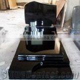 Man Carved Shanxi Black Granite Tombstone Polished thumbnail-1