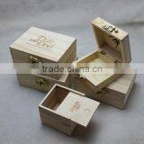 Small Wooden Storage Crates Wooden Box With Lid thumbnail-2