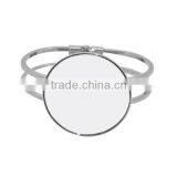 Wholesale Cheap Personalised Fashion Silver Color 316l Sublimation Stainless Steel Bracelet thumbnail-3