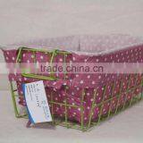 New Design Metal Wire Structure Storage Basket With Fabric thumbnail-1