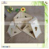 Small Carved Triangle Wooden Serving Tray thumbnail-3
