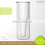 Microwave Dishwasher Oven Safe Double Wall New Glass Cup Beer thumbnail-4