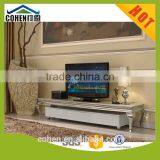 Modern Simple Style Stainless Steel Base Marble Top Living Room tv Stand Unit thumbnail-1