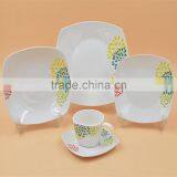 High White Ceramic Porcelain Dinner Set thumbnail-3