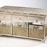New Hand-woven Solid Wood Bathroom Modern Shoe Cabinet thumbnail-1