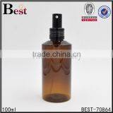 2017 Wholesale Good Market 100ml Plastic Spray Bottle Amber Color Plastic Spray Bottle Round Plastic Trigger Spray Bottle thumbnail-1