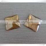 New Golden Color Sew on Square Shape Flat Back Crystal Rhinestone for Garment thumbnail-1