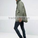 2017 Xinlan High Quality New Design Adjustable Toggle Hood Durable 100% Cotton Khaki Running Casual Men Jacket With Hood thumbnail-4