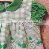 Popular Western Boutique Plaid Cotton Frocks Designs Drss Photo of Baby Girls Dress for Baby Wear thumbnail-2
