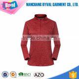 Wholesale Women Half Zip Plain Fitted Dry Fitted Shirts thumbnail-4