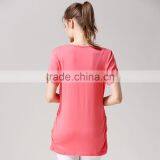 Street Style Short Sleeve Nursing Clothes Solid Breastfeeding Clothing Thin Section Pregnant Women T-shirts thumbnail-4