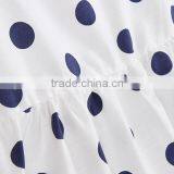 Children Boutique Summer Clothing Baby Girls White Big Polka Dot Ruffle Dress Party Wear thumbnail-3