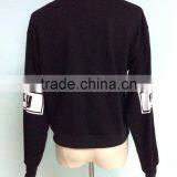 Wholesale Fashion Garment Terry Cotton Design Winter Crew Neck Print Plain Dyed for Women Hoody Sports Wear Made in China thumbnail-2