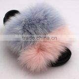 Myfur Mult Color Fur Slippers Fur Sandals Ladies Fox Fur Slippers Soft Indoor Slide Sandals thumbnail-4