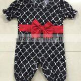 Infant Soft Cotton Romper Black Baby Short Sleeve Rompers With Top Quanlity thumbnail-1