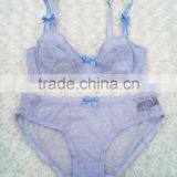 Ladies Excellent Embroidery Lace Charming Soft Sexy Bra Panty Set thumbnail-4