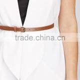 Fully Lined Sleeveless Longline Women Vest Lightweight Vest 2015 thumbnail-5