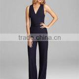 Black Sleeveless Belted Harem Pants One Piece Jumpsuit thumbnail-1